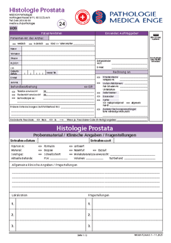 Histologie Prostata Auftragsformular