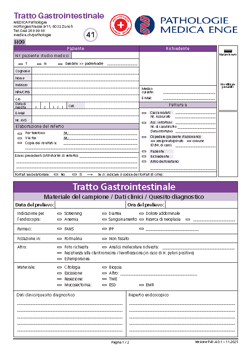 Modulo di richiesta Tratto Gastrointestinale