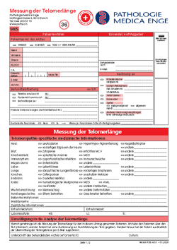 Messung Telomerlänge Auftragsformular