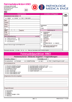 Feinnadelpunktion HNO Auftragsformular